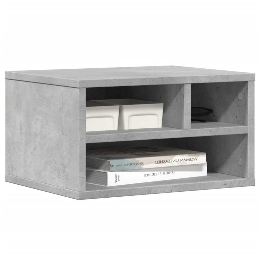 Produktbild för Skrivarställ betonggrå 40x32x22,5 cm konstruerat trä