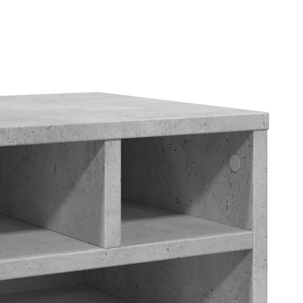 Produktbild för Skrivarställ betonggrå 40x32x22,5 cm konstruerat trä