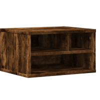 Produktbild för Skrivarställ rökfärgad ek 40x32x22,5 cm konstruerat trä