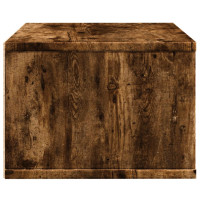 Produktbild för Skrivarställ rökfärgad ek 40x32x22,5 cm konstruerat trä