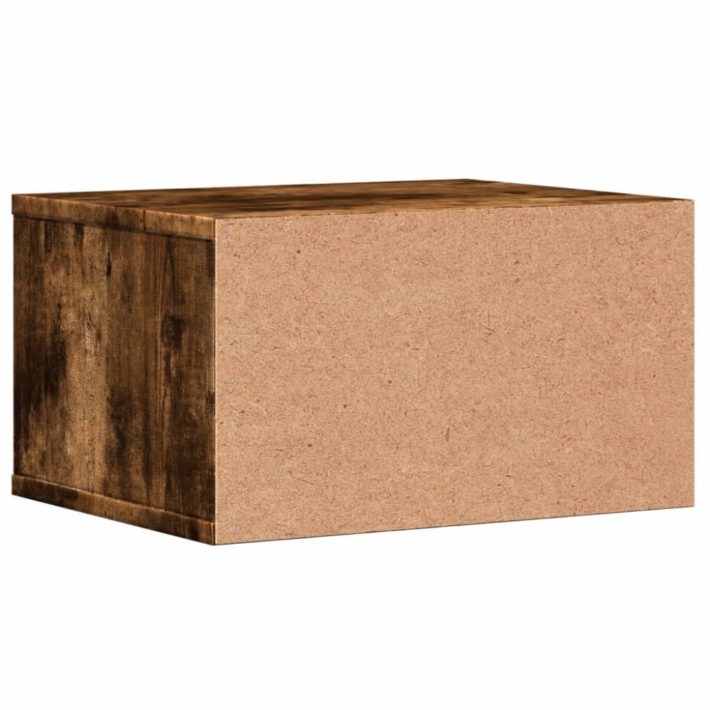 Produktbild för Skrivarställ rökfärgad ek 40x32x22,5 cm konstruerat trä