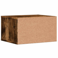 Produktbild för Skrivarställ rökfärgad ek 40x32x22,5 cm konstruerat trä