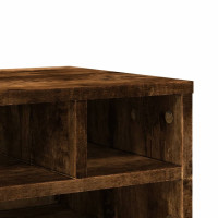 Produktbild för Skrivarställ rökfärgad ek 40x32x22,5 cm konstruerat trä