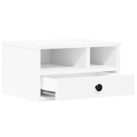 Produktbild för Skrivarställ vit 40x32x22,5 cm konstruerat trä