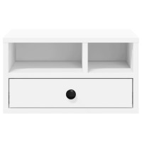 Produktbild för Skrivarställ vit 40x32x22,5 cm konstruerat trä