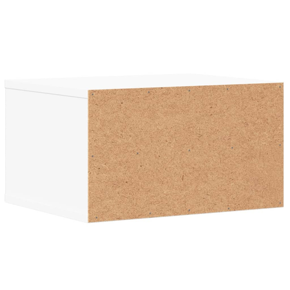 Produktbild för Skrivarställ vit 40x32x22,5 cm konstruerat trä