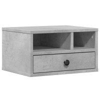 Produktbild för Skrivarställ betonggrå 40x32x22,5 cm konstruerat trä