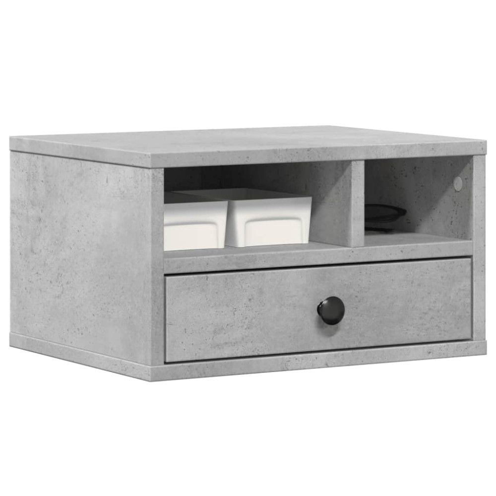 Produktbild för Skrivarställ betonggrå 40x32x22,5 cm konstruerat trä