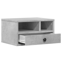 Produktbild för Skrivarställ betonggrå 40x32x22,5 cm konstruerat trä