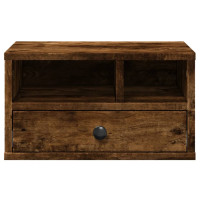 Produktbild för Skrivarställ rökfärgad ek 40x32x22,5 cm konstruerat trä