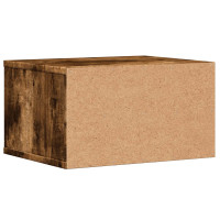 Produktbild för Skrivarställ rökfärgad ek 40x32x22,5 cm konstruerat trä