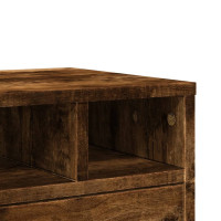 Produktbild för Skrivarställ rökfärgad ek 40x32x22,5 cm konstruerat trä