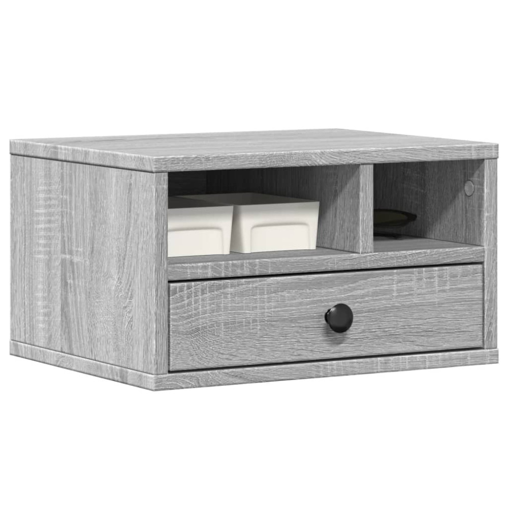 Produktbild för Skrivarställ grå sonoma 40x32x22,5 cm konstruerat trä