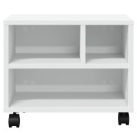 Produktbild för Skrivarställ med hjul vit 41x32x34,5 cm