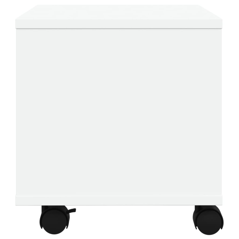 Produktbild för Skrivarställ med hjul vit 41x32x34,5 cm