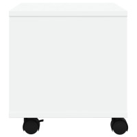 Produktbild för Skrivarställ med hjul vit 41x32x34,5 cm