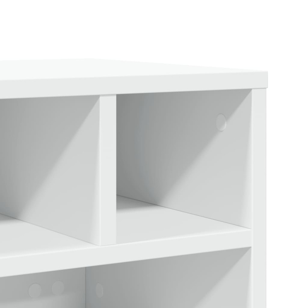 Produktbild för Skrivarställ med hjul vit 41x32x34,5 cm