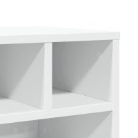 Produktbild för Skrivarställ med hjul vit 41x32x34,5 cm