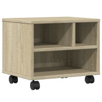 Produktbild för Skrivarställ med hjul sonoma-ek 41x32x34,5 cm