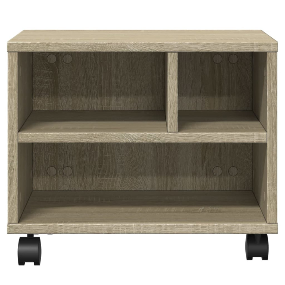 Produktbild för Skrivarställ med hjul sonoma-ek 41x32x34,5 cm