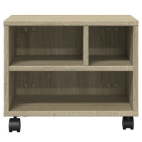 Produktbild för Skrivarställ med hjul sonoma-ek 41x32x34,5 cm