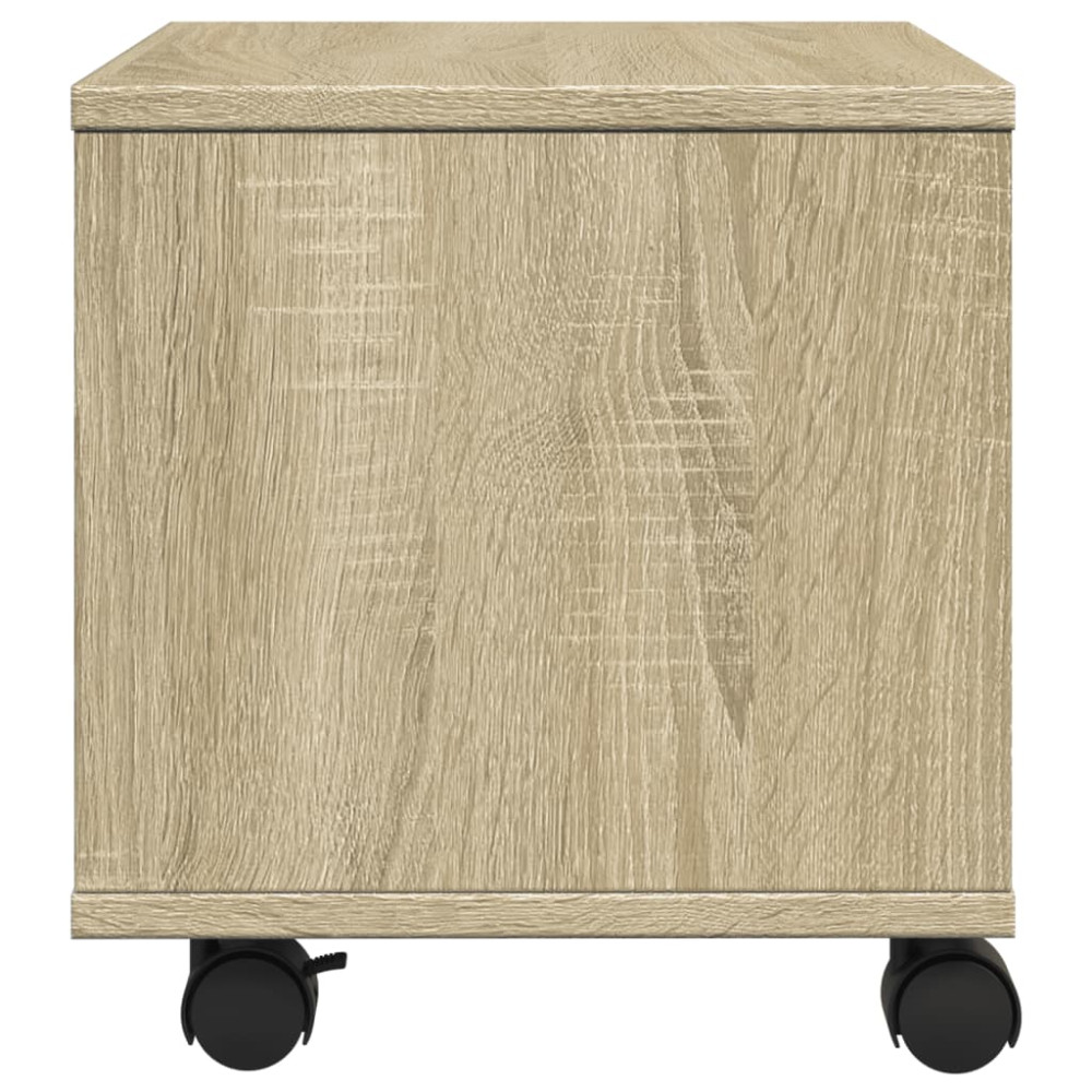 Produktbild för Skrivarställ med hjul sonoma-ek 41x32x34,5 cm