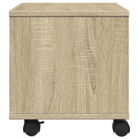 Produktbild för Skrivarställ med hjul sonoma-ek 41x32x34,5 cm