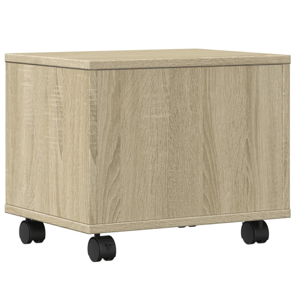 Produktbild för Skrivarställ med hjul sonoma-ek 41x32x34,5 cm
