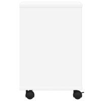 Produktbild för Skrivarställ med hjul vit 41x32x48 cm