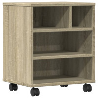 Produktbild för Skrivarställ med hjul sonoma-ek 41x32x48 cm