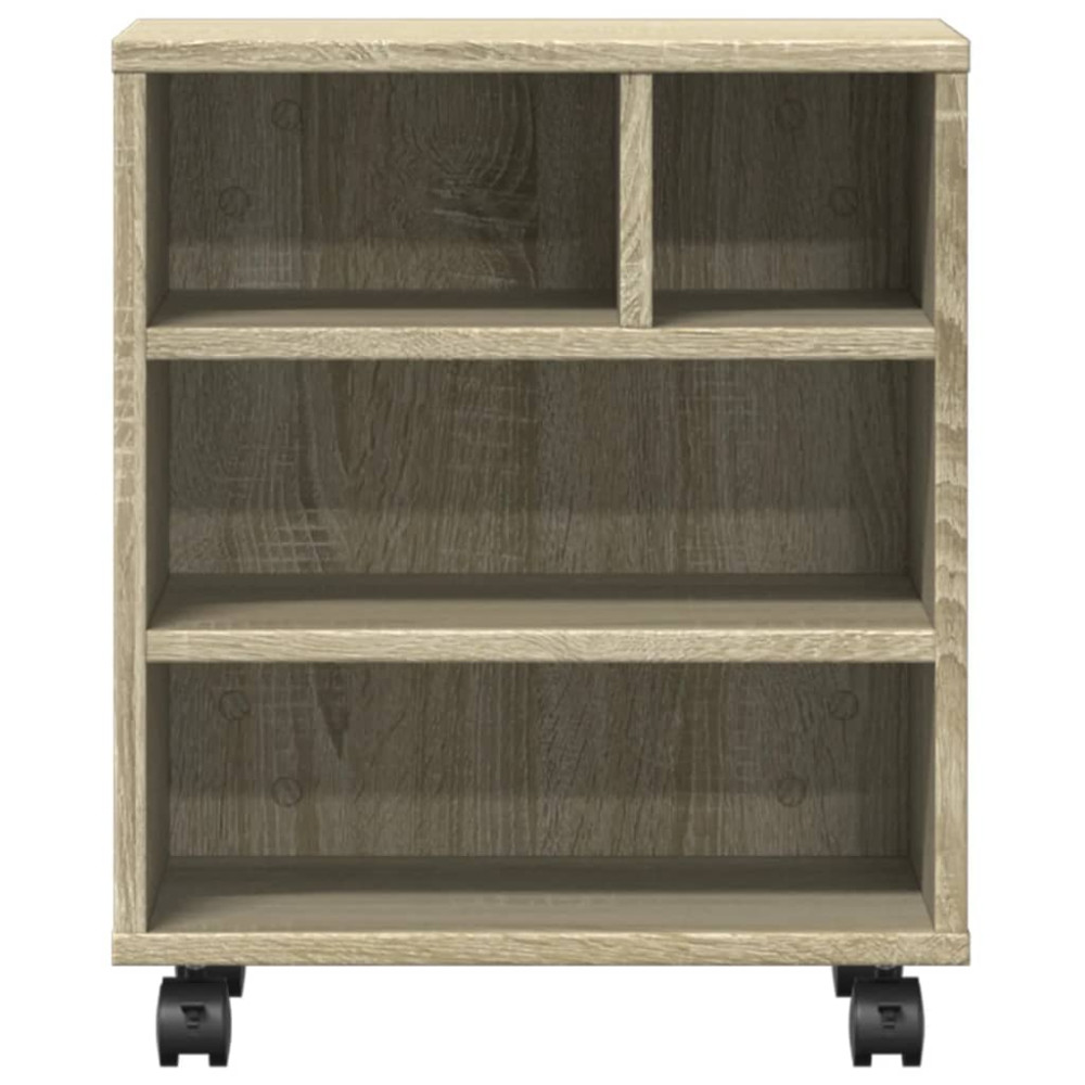 Produktbild för Skrivarställ med hjul sonoma-ek 41x32x48 cm