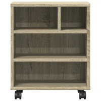Produktbild för Skrivarställ med hjul sonoma-ek 41x32x48 cm