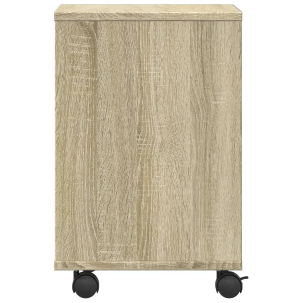 Produktbild för Skrivarställ med hjul sonoma-ek 41x32x48 cm