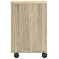 Produktbild för Skrivarställ med hjul sonoma-ek 41x32x48 cm