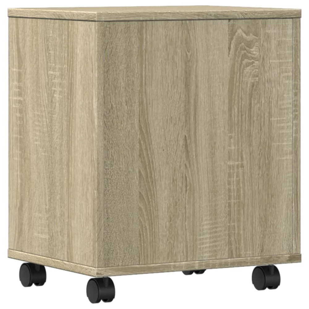 Produktbild för Skrivarställ med hjul sonoma-ek 41x32x48 cm