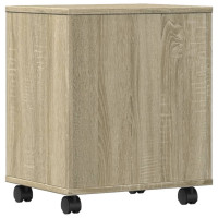 Produktbild för Skrivarställ med hjul sonoma-ek 41x32x48 cm
