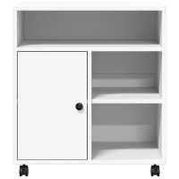 Produktbild för Skrivarställ med hjul vit 60x50x67 cm