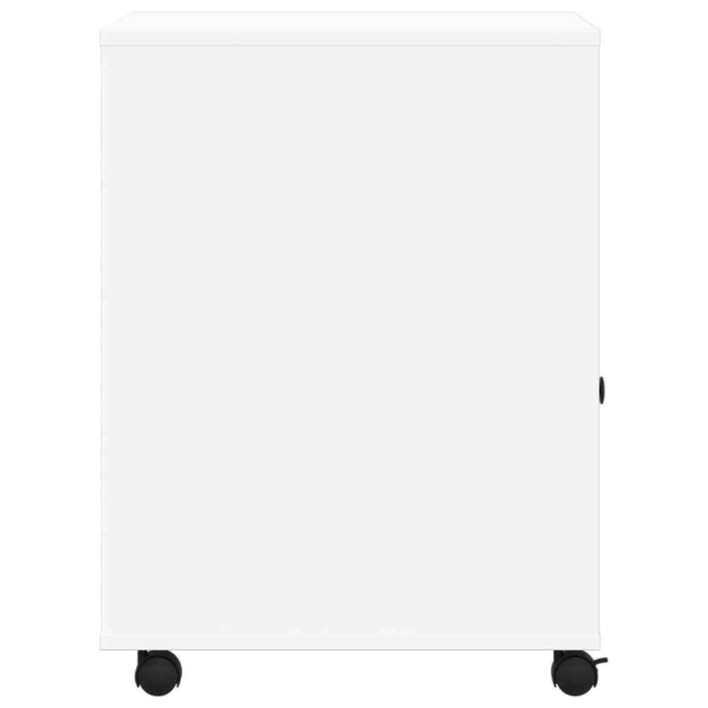 Produktbild för Skrivarställ med hjul vit 60x50x67 cm
