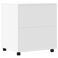 Produktbild för Skrivarställ med hjul vit 60x50x67 cm