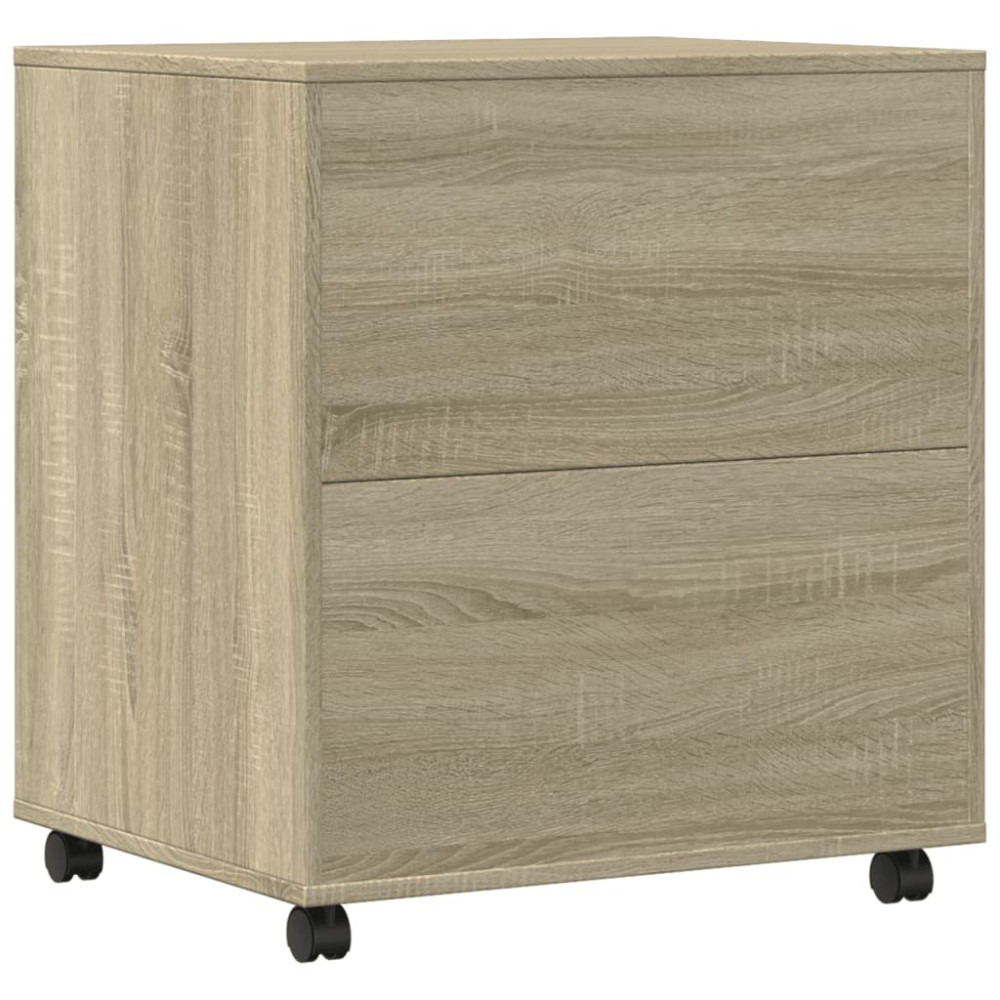 Produktbild för Skrivarställ med hjul sonoma-ek 60x50x67 cm