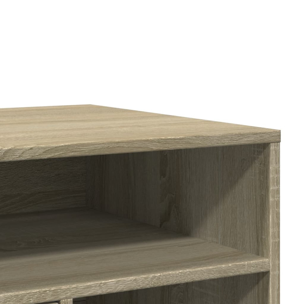 Produktbild för Skrivarställ med hjul sonoma-ek 60x50x67 cm