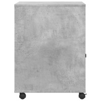 Produktbild för Skrivarställ med hjul betonggrå 60x50x67 cm