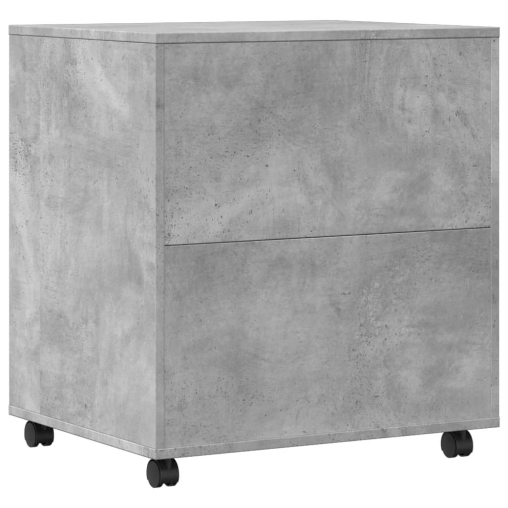 Produktbild för Skrivarställ med hjul betonggrå 60x50x67 cm