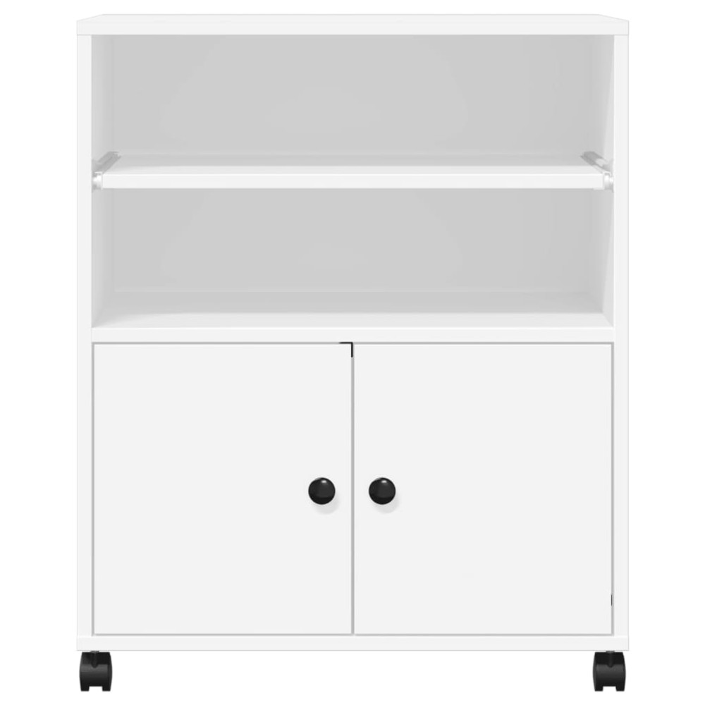 Produktbild för Skrivarställ med hjul vit 60x48x74 cm