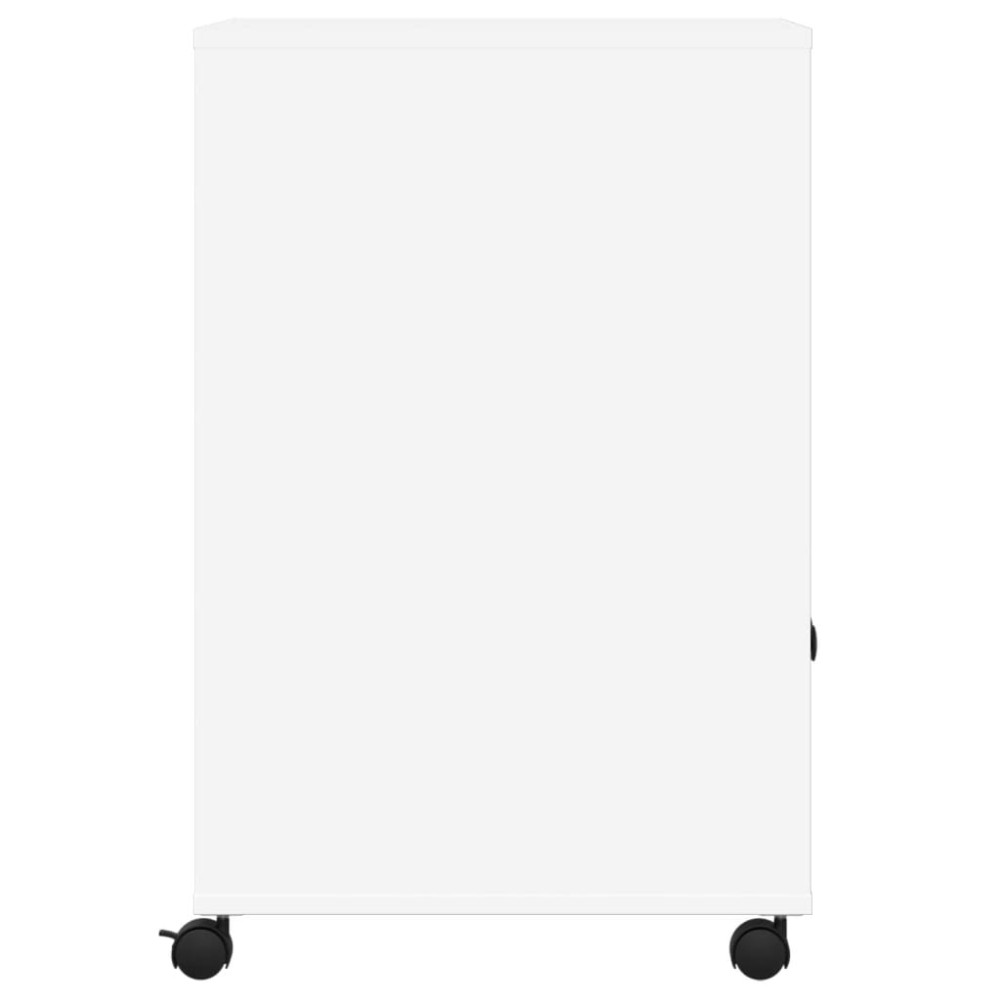Produktbild för Skrivarställ med hjul vit 60x48x74 cm