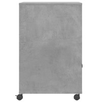 Produktbild för Skrivarställ med hjul betonggrå 60x48x74 cm
