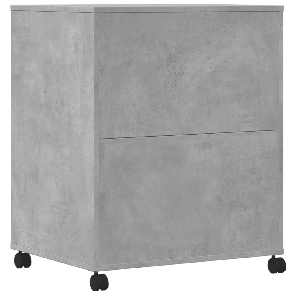 Produktbild för Skrivarställ med hjul betonggrå 60x48x74 cm