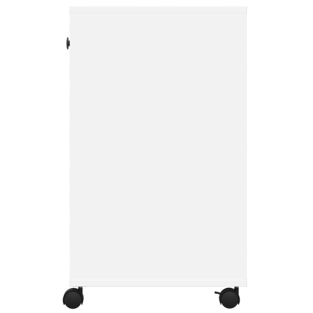 Produktbild för Skrivarställ med hjul vit 60x40x68,5 cm