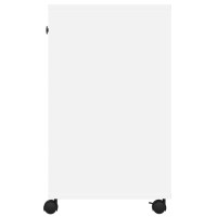 Produktbild för Skrivarställ med hjul vit 60x40x68,5 cm