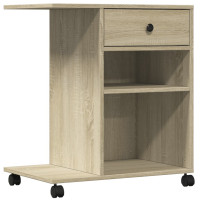Produktbild för Skrivarställ med hjul sonoma-ek 60x40x68,5 cm